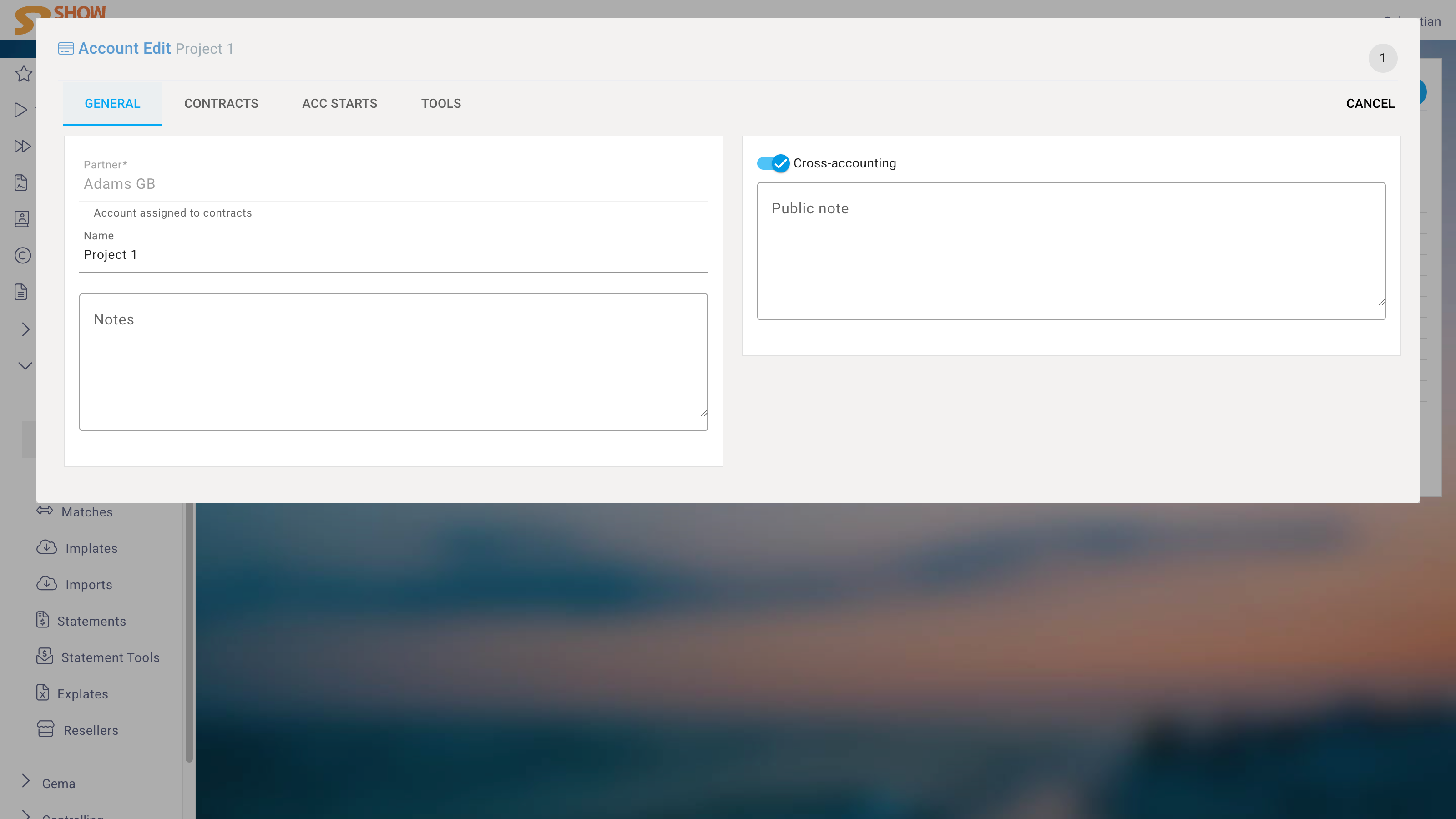 Account Edit General