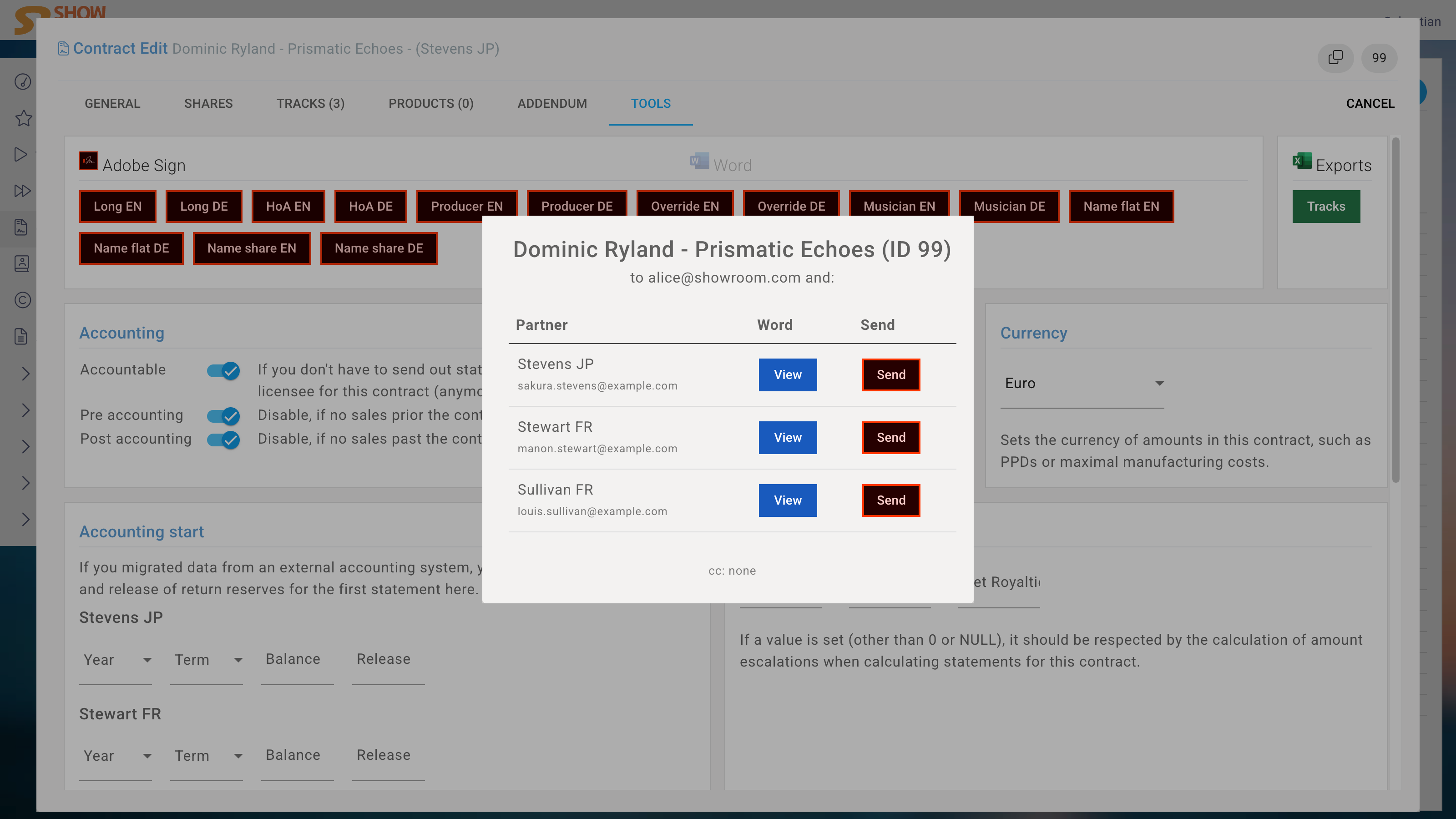 Conract Edit Tools E Signature