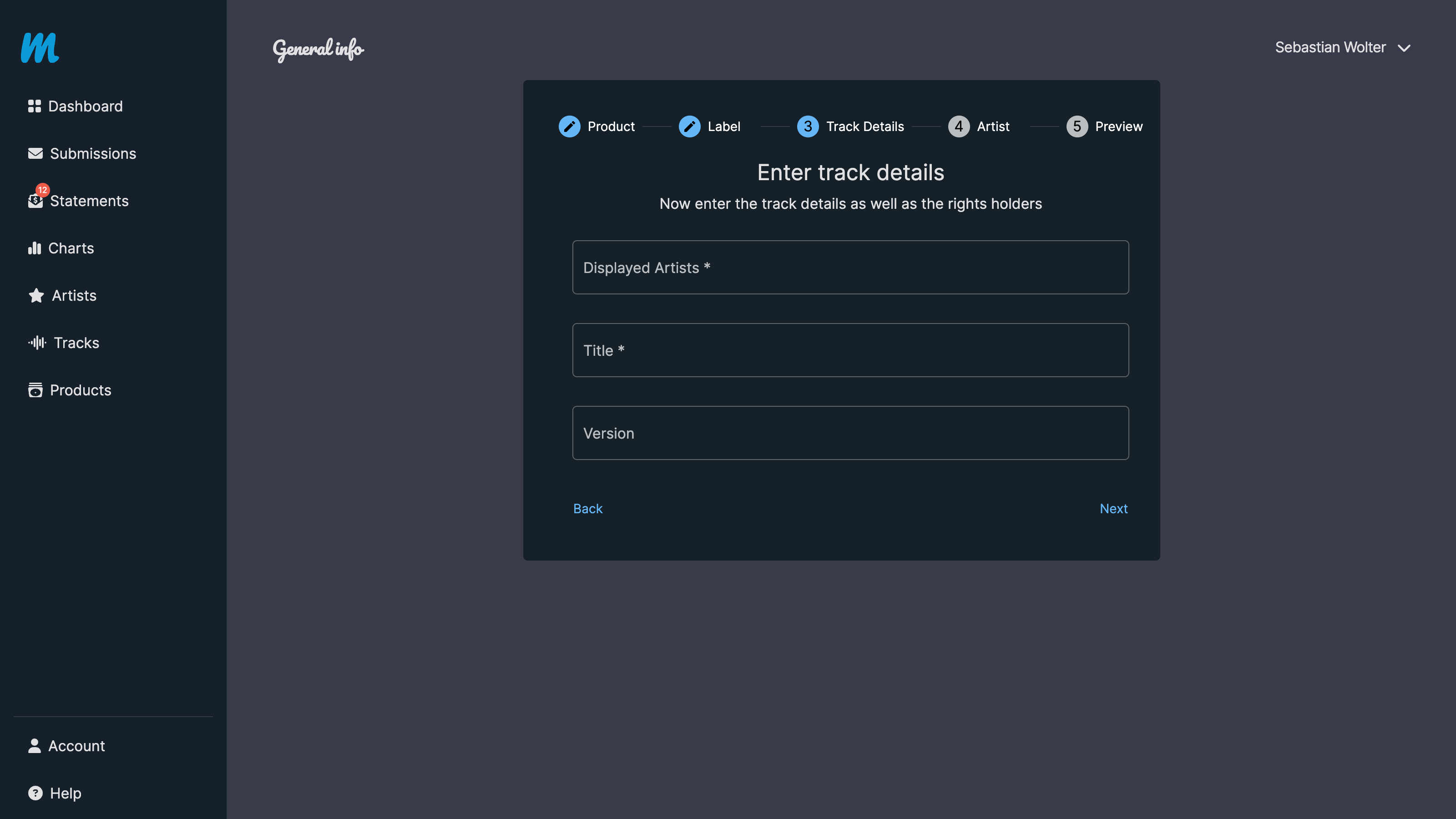 Submissions Artist Portal